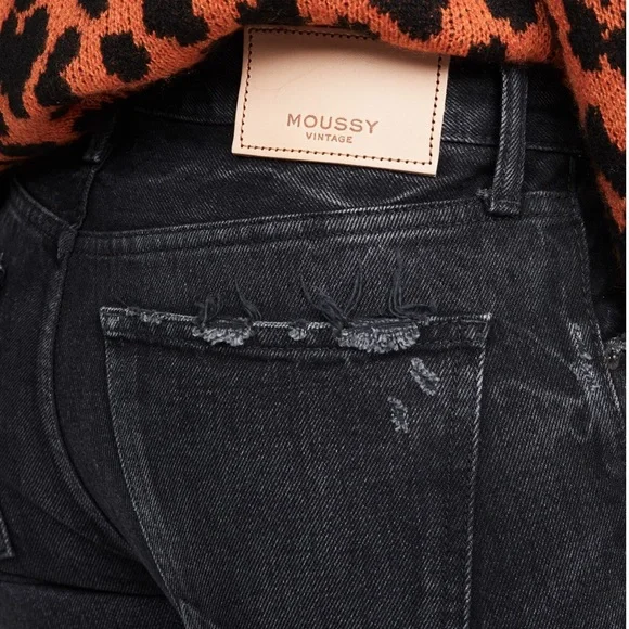 Moussy Vintage Staley Tapered Rigid Jean Black Size 25 - Picture 9 of 10